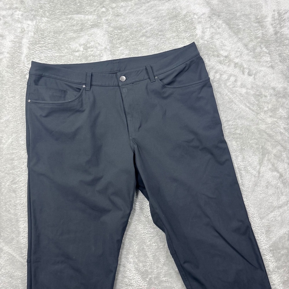 Lululemon Commission Pants Mens 38x34 Grey Technical Stretch 5-Pocket Chino